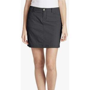 EDDIE BAUER Adventurer 2.0 Skort Dark Smoke Gray Outdoor Gorpcore Travel 10 NWT